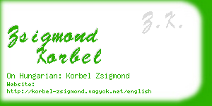 zsigmond korbel business card